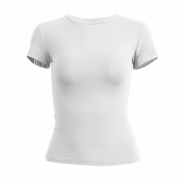 Camiseta de mujer de manga corta, corte ajustado, cuello redondo y tejido de punto, estilo urbano y deportivo Y2K 2024 (Modelo New2410) - Imagen 5